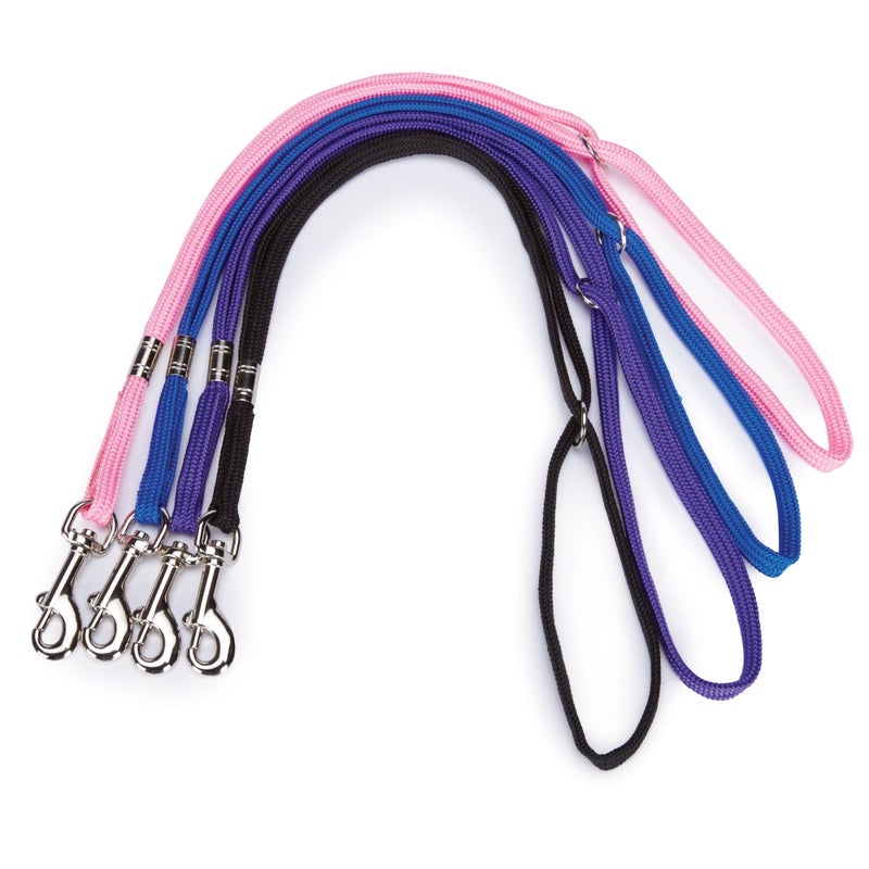 Top Performance Deluxe Grooming Loops - Versatile Nylon Loops to Secure Dogs on Tabletops While Grooming - 24", 4-Pack Black, Blue, Purple and Pink - Image 1